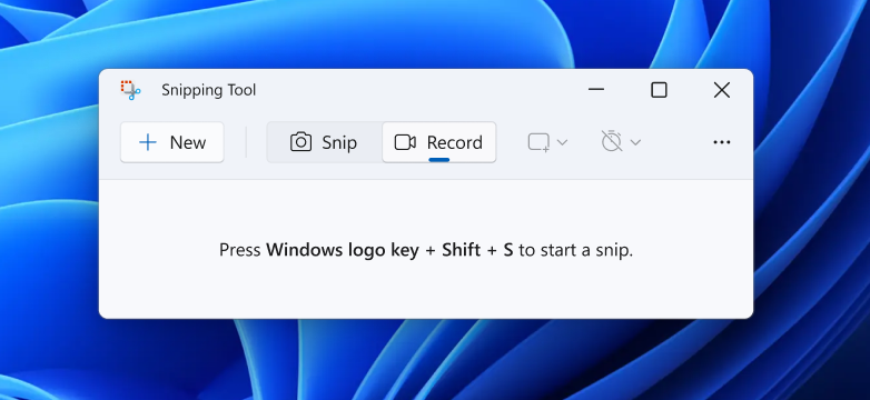 Can Snipping Tool Record Video