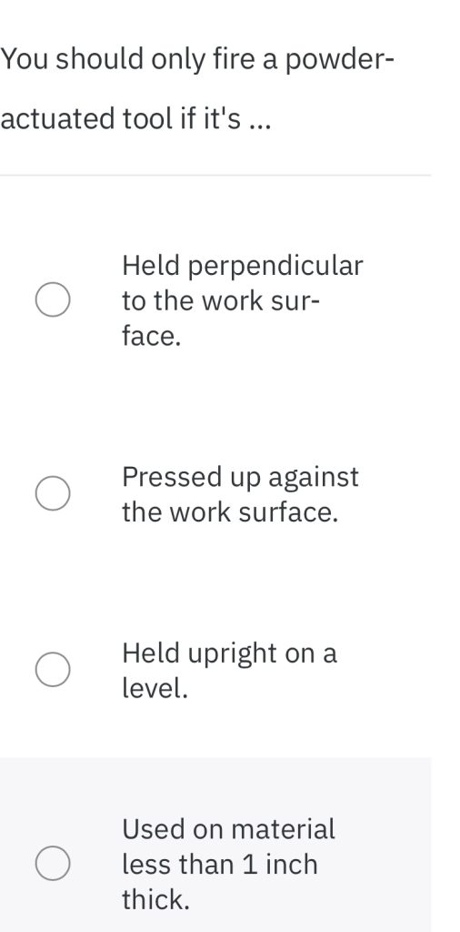 How Should You Fire a Powder Actuated Tool