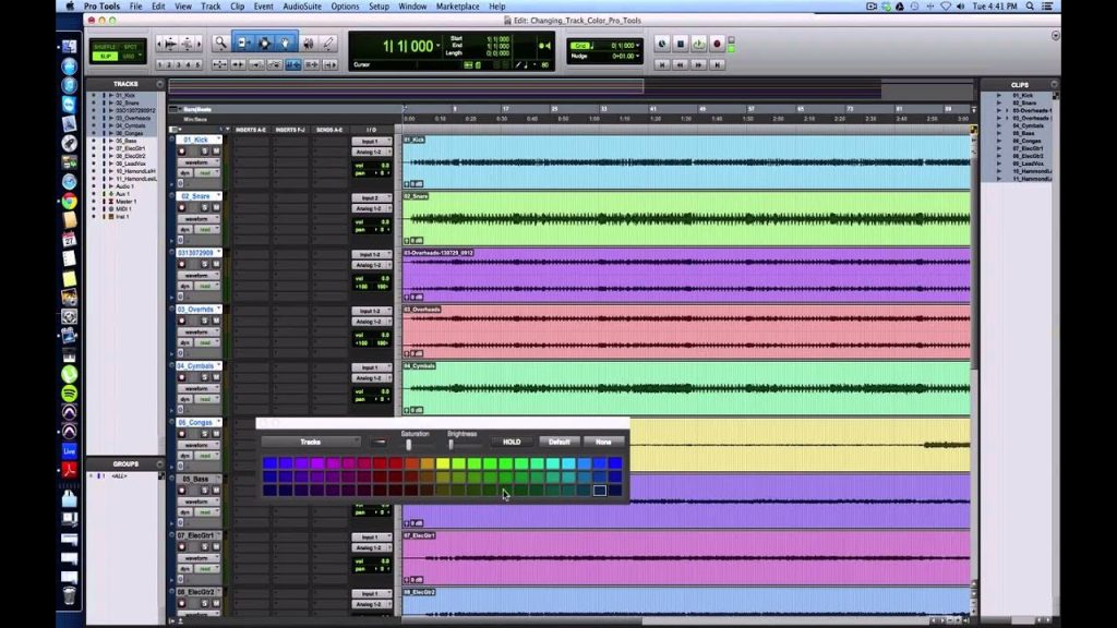 How to Change Track Color in Pro Tools