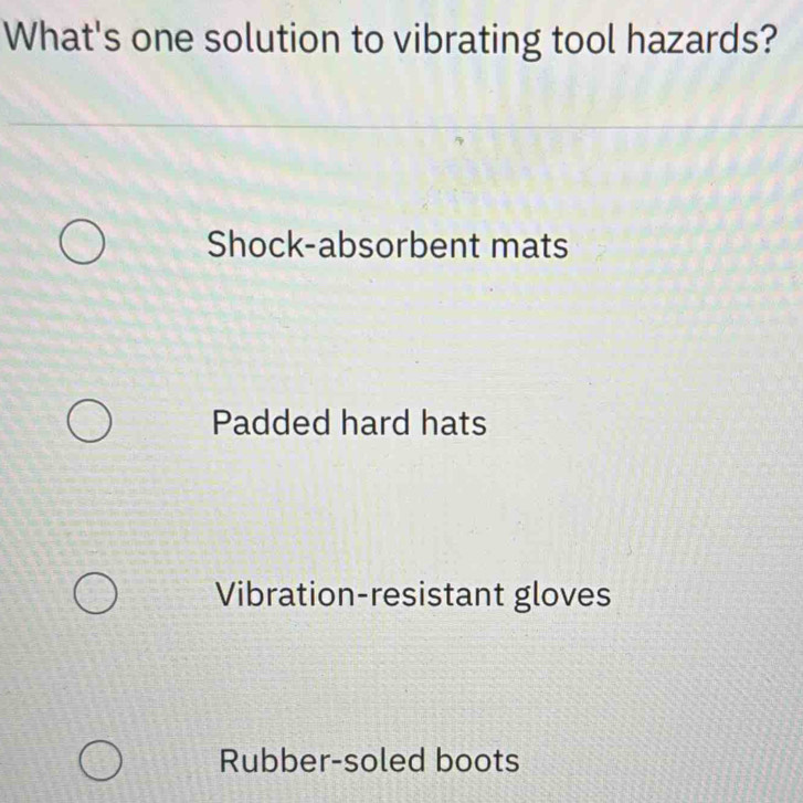 What'S One Solution to Vibrating Tool Hazards