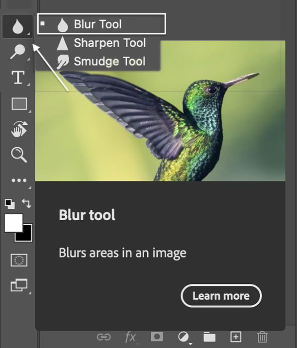 Where is Blur Tool in Photoshop