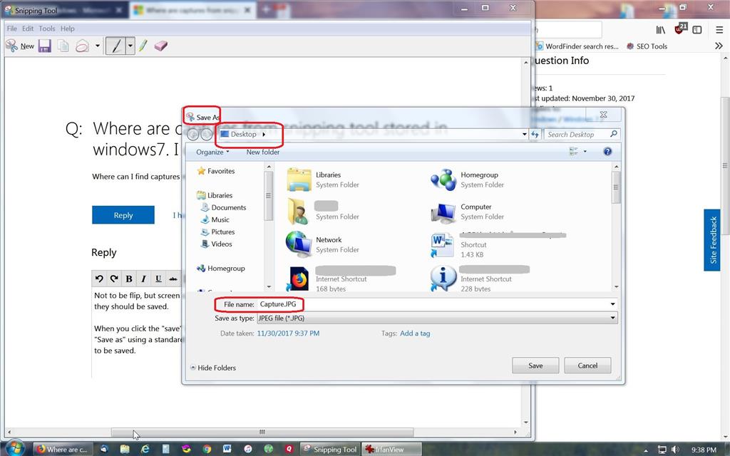Where is Snipping Tool Pictures Saved