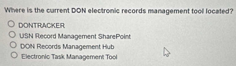 Where is the Current Don Electronic Records Management Tool Located