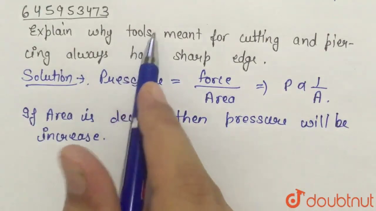 Why Do Tools Meant for Cutting Always Have Sharp Edges?